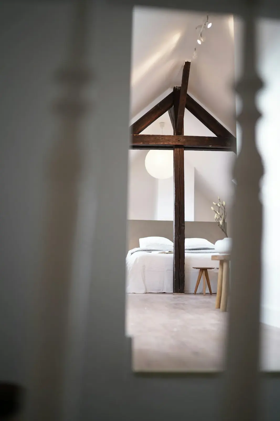 Comfortable bedroom area in the loft with soft lighting